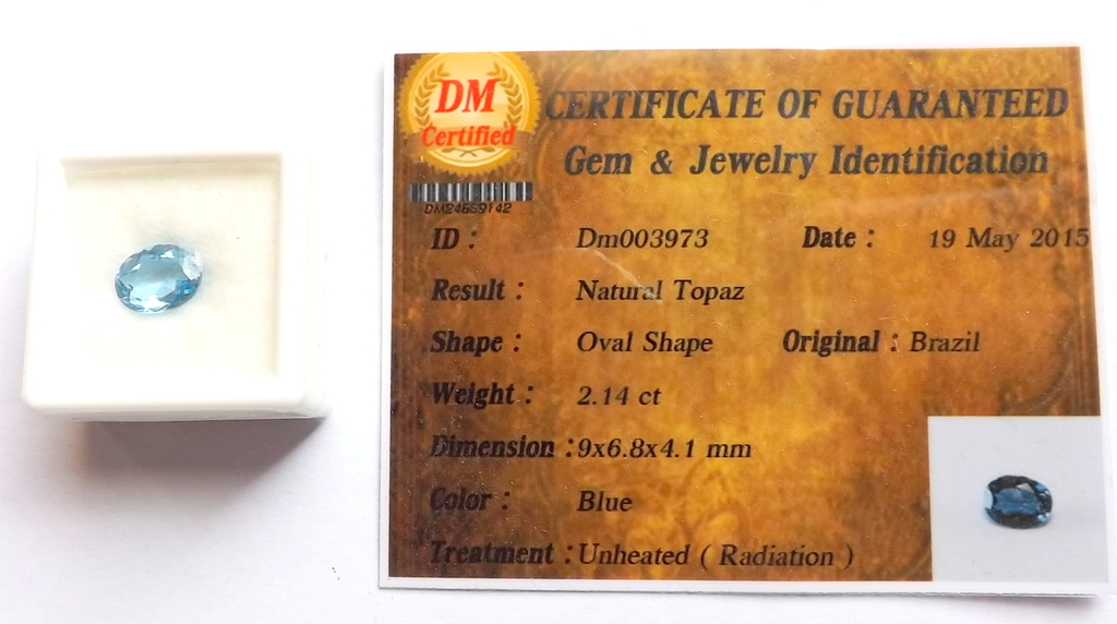 Gecertificeerde "London Blue Topaze" - 2.14 kt kopen? Bied vanaf 1!