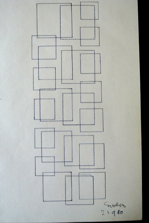 Siep van den Berg. -Variaties op een thema V- Pentekening. 1980.Handgesigneerd. kopen? Bied vanaf 69!