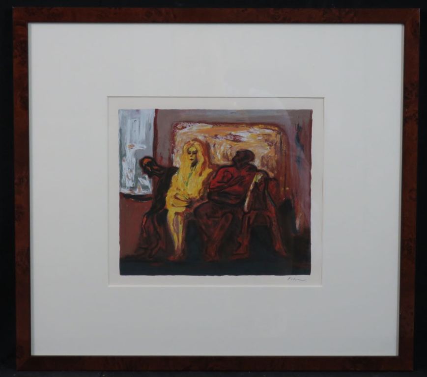 Luis Filcer: Zeefdruk, Zonder titel II - Ingelijst verkocht voor € 50!