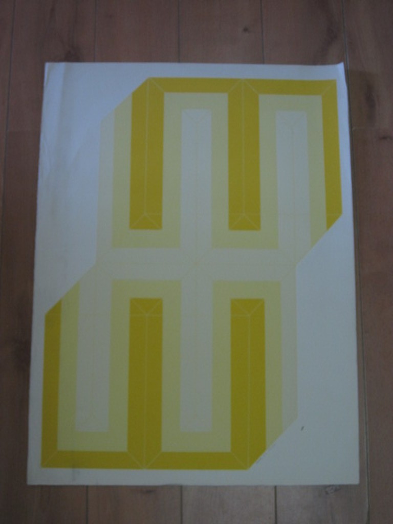 Ronald Abram 1938-1999 grote gesigneerde litho geometrische compositie 1970  kopen? Bied vanaf 1!