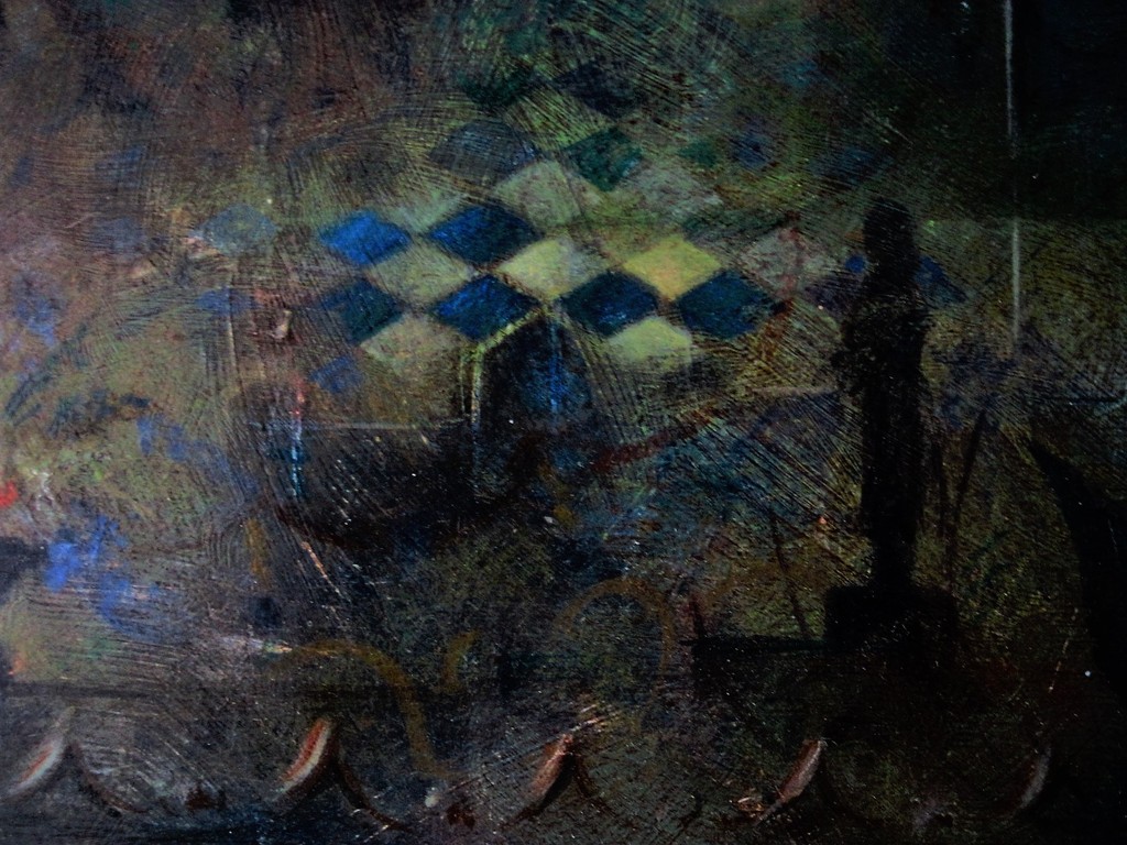 Gedetailleerd omstreeks 1960 gesigneerd Surrealistisch olieverf "Droomland"  kopen? Bied vanaf 1!
