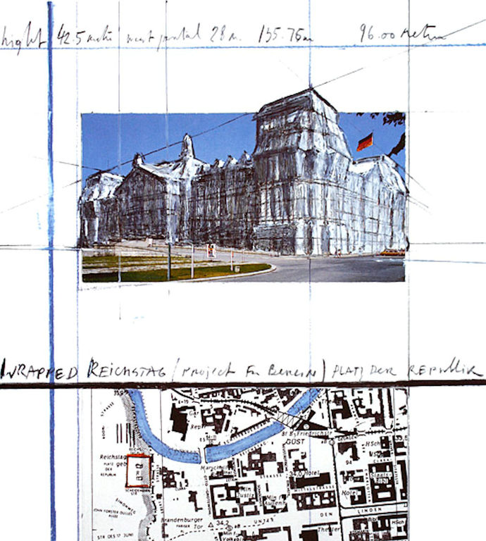 Wrapped Reichstag- offset lithograpy- handgesigneerd kopen? Bied vanaf 170!
