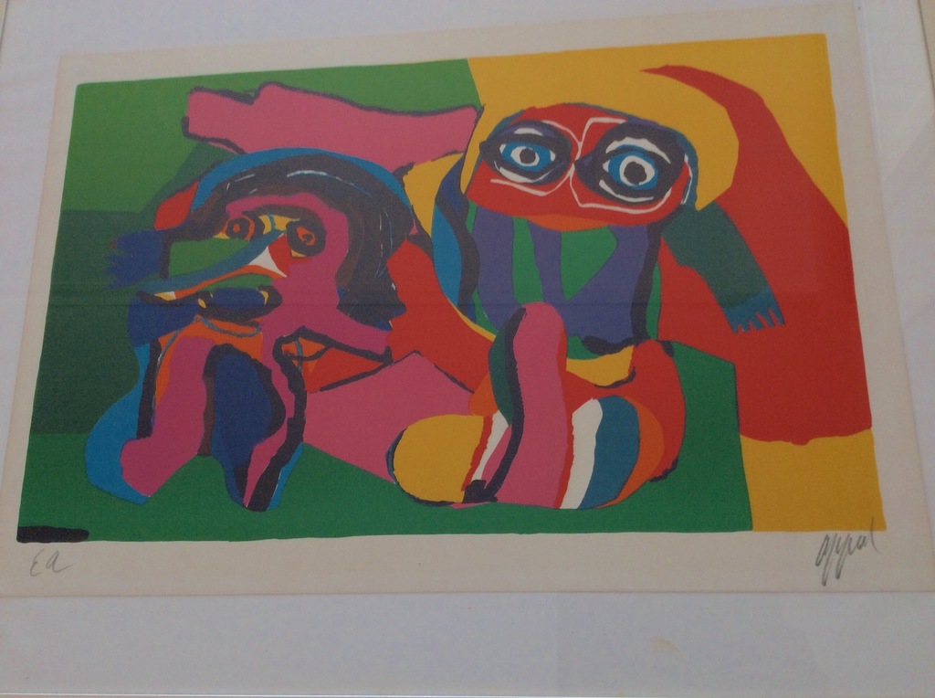 Karel Appel Litho ea (epreuve d'artiste) ingelijst. kopen? Bied vanaf 250!