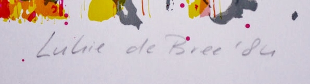 Lukie de Bree: Zeefdruk, Tulpen, Gesigneerd, 1984 kopen? Bied vanaf 45!