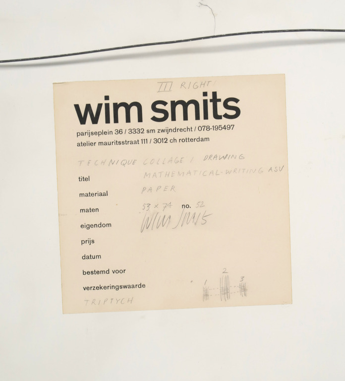 Wim Smits: Collage en papier relief, III Right - Ingelijst kopen? Bied vanaf 35!