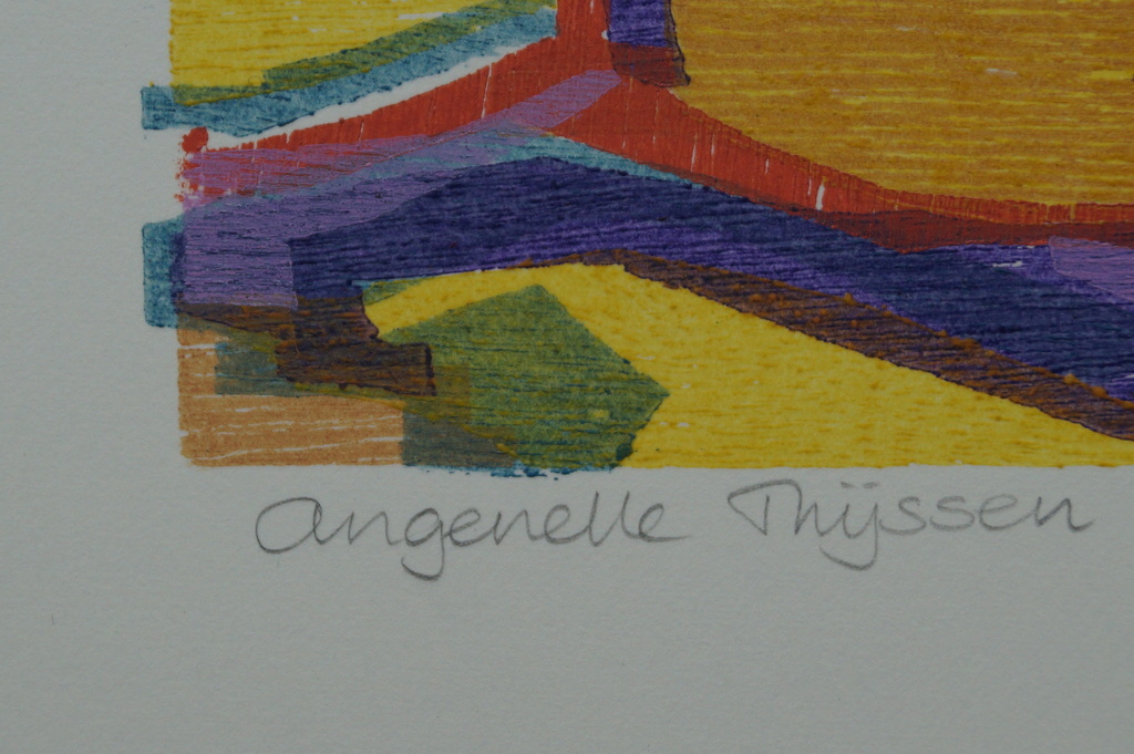 Angenelle Thijssen -  gesigneerde houtsnede -  kopen? Bied vanaf 1!