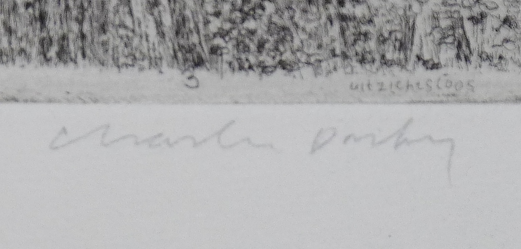 Charles Donker, Ets, Aanwas in Rhijnauwen met dankpannen, 1980 3e staat kopen? Bied vanaf 125!