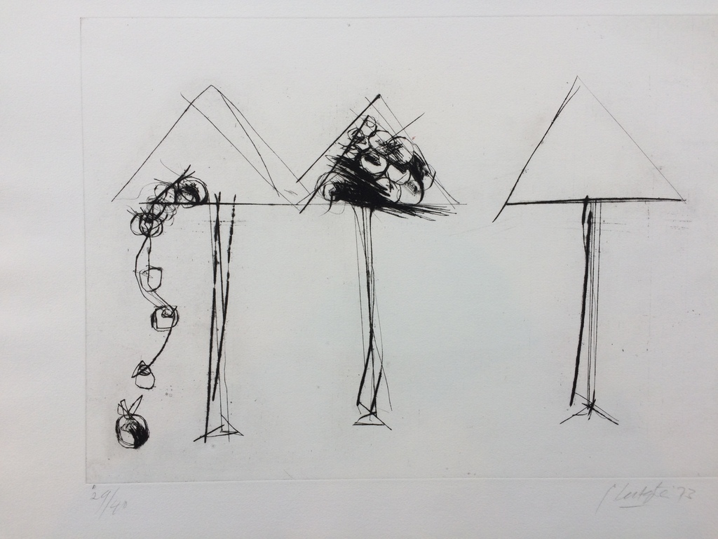 Ger Lataster, mooie zwart wit ets uit 1973 in perfecte staat 29/40 verkocht voor € 95!