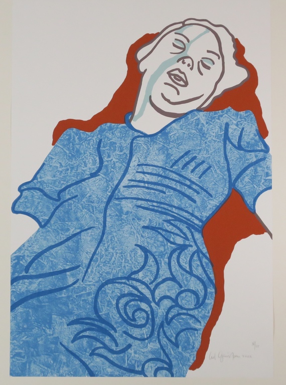 Ad Gerritsen: Zeefdruk, Slapende vrouw kopen? Bied vanaf 1!