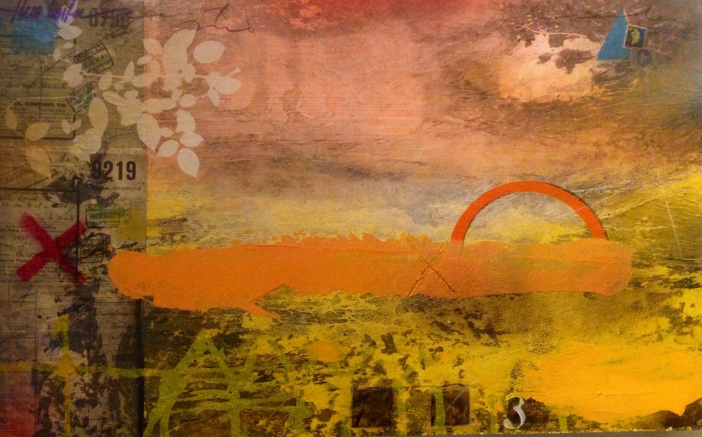 Theo koster, gemengde techniek, traces 2 verkocht voor € 65!