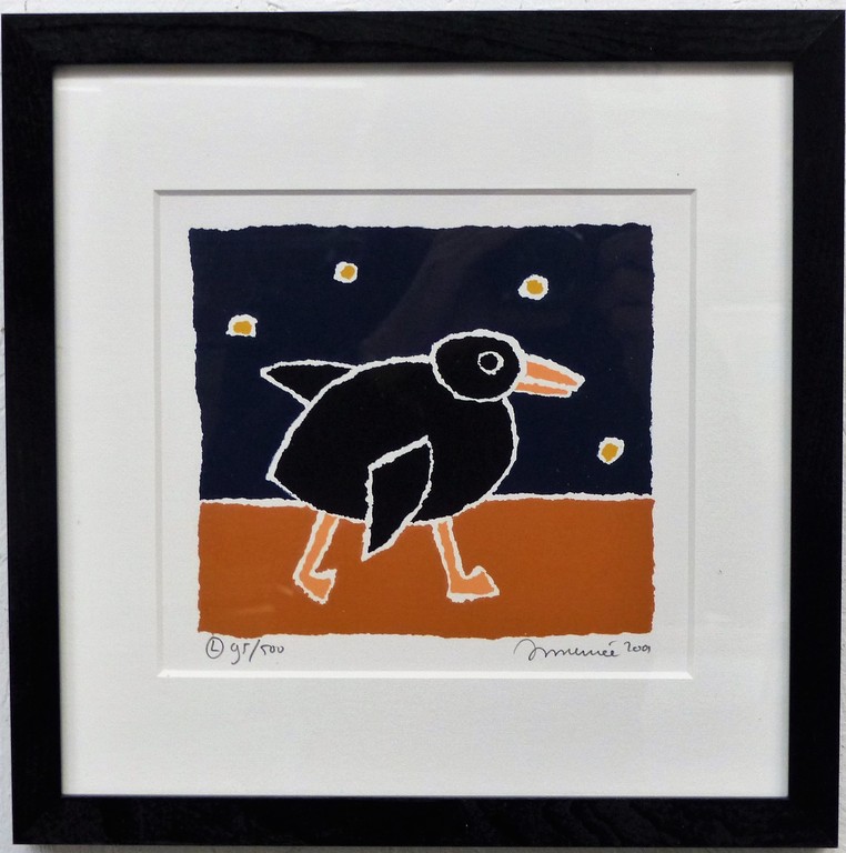 Hans Innemee,Zeefdruk op papier , ingelijst, Titel Duck,Handgesigneerd kopen? Bied vanaf 50!