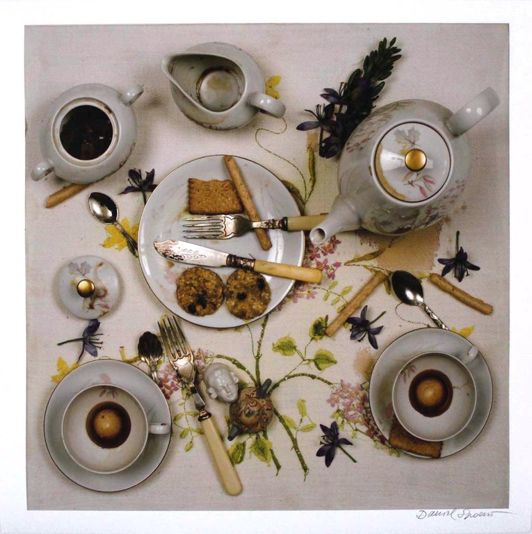 Daniel Spoerri, ‘5 o´clock tea’, giclée, handgesigneerd, ed. 50 kopen? Bied vanaf 200!