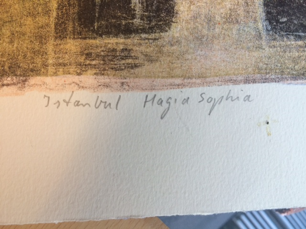 Jeroen Hermkens: Kleurenlitho, Istanbul Hagia Sophia kopen? Bied vanaf 400!