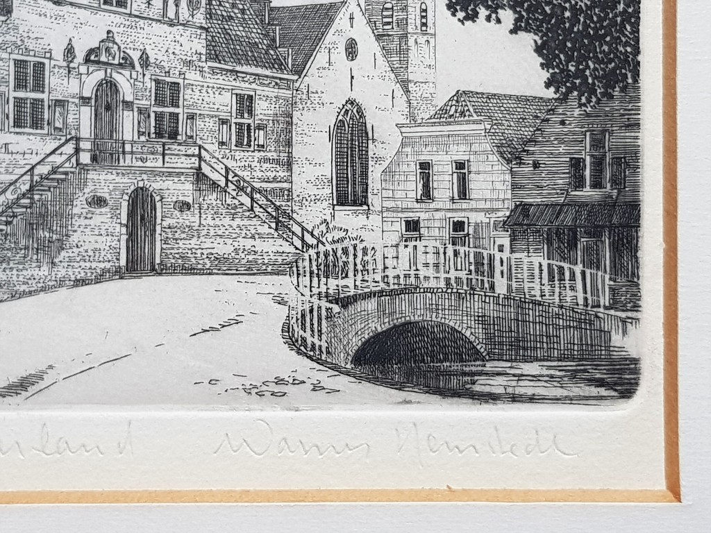 Warner Hemstede - Oud Beijerland - Gesigneerde ets kopen? Bied vanaf 1!