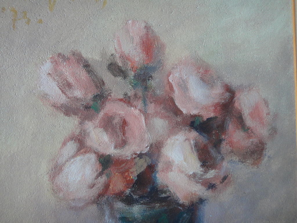 Theo Swagemakers - olieverf op doek - stilleven met tulpen in vaas (Morandi) kopen? Bied vanaf 200!