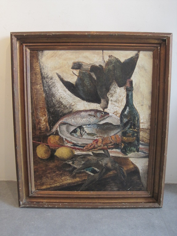 Conrad Kickert 1882-1965 kubistisch stilleven ca.1920 Artprice 2000-5000€!! verkocht voor € 440!