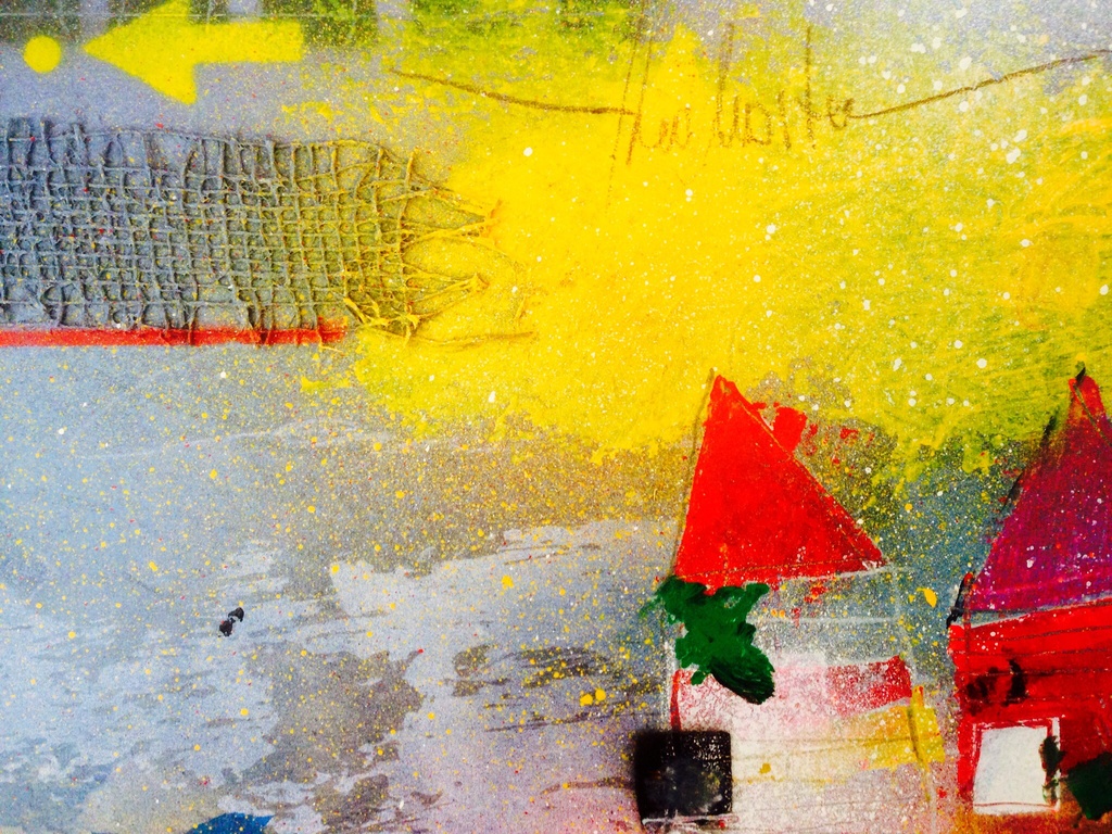 Theo koster, gemengde techniek, en toen viel de zon in de zee kopen? Bied vanaf 1!