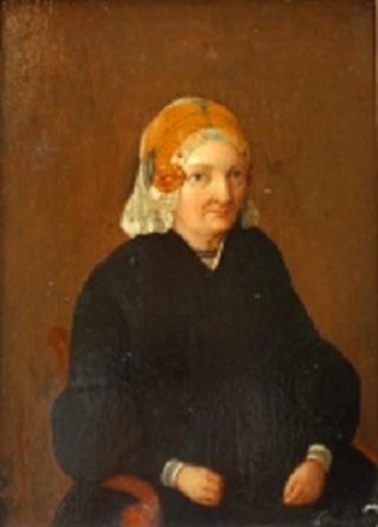 portret van vrouw met kanten muts verkocht voor € 280!