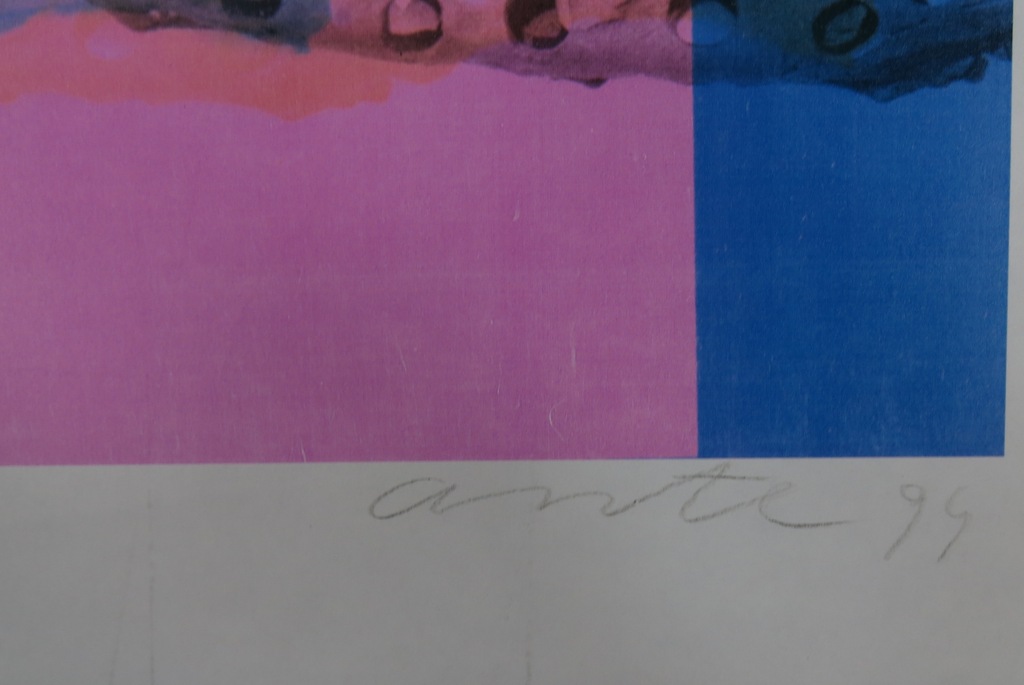 Onbekend gesigneerd: Zeefdruk, Zonder titel  kopen? Bied vanaf 1!