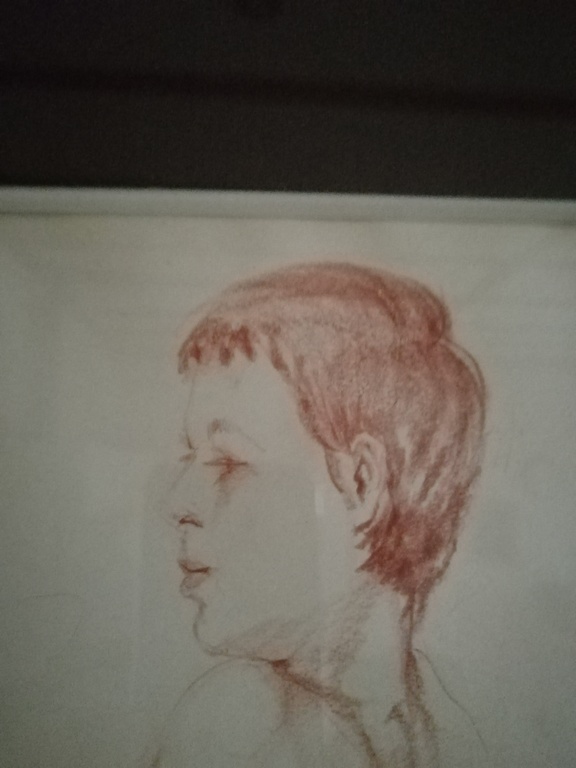 prachtig naakt portret - Sanguine techniek - gesigneerd maar onleesbaar kopen? Bied vanaf 5!