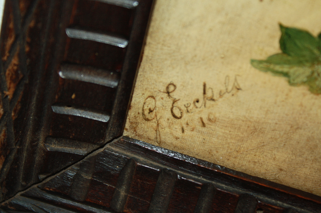 schilderij ROODBORSTJE en PMPELMEES bij DRUIVEN van EECKELS 1910 kopen? Bied vanaf 1!