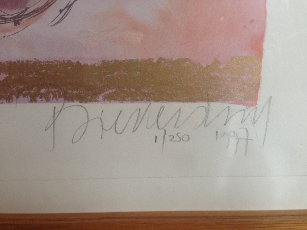 Gertie Bierenbroodspot, Kleurenlitho, 1/250, mooi ingelijst kopen? Bied vanaf 175!