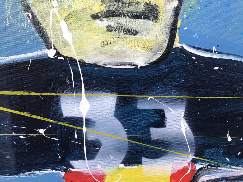 ERIC JAN KREMER ( Koopje ) Max Verstappen-3 D Doek-Gesigneerd ! kopen? Bied vanaf 1!