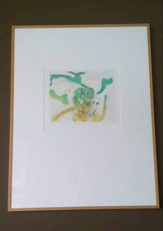 LAATSTE KEER: Kleurets/aquatint van Anton Vrede, ingelijst kopen? Bied vanaf 35!