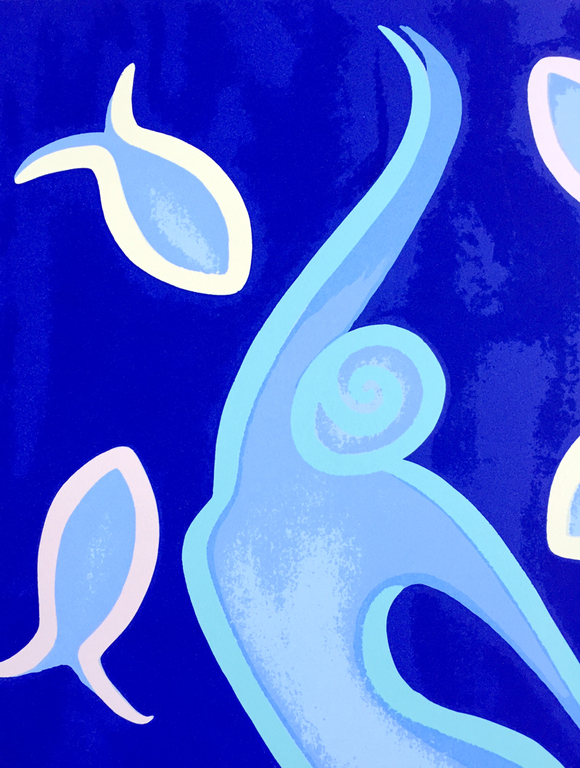 Donna Corbani - Vissen - Gesigneerde zeefdruk - E/A - 1998 kopen? Bied vanaf 45!