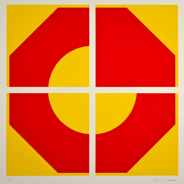 Cyril Lixenberg: Zeefdruk. Abstracte compositie kopen? Bied vanaf 50!