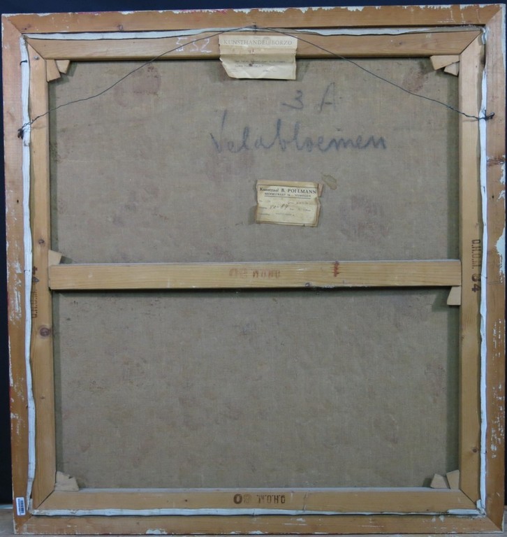 Peter van den Braken: Olieverf op doek, Veldbloemen - Ingelijst (groot) kopen? Bied vanaf 400!