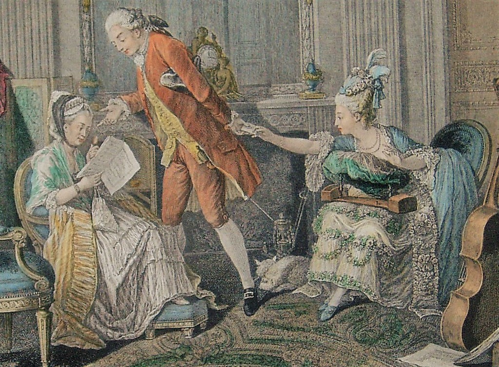 Acheter"Le billet doux" (De liefdesbrief) - naar Nicolas Lavreince (1737 - 1807) - 1778? Enchérissez de 55!