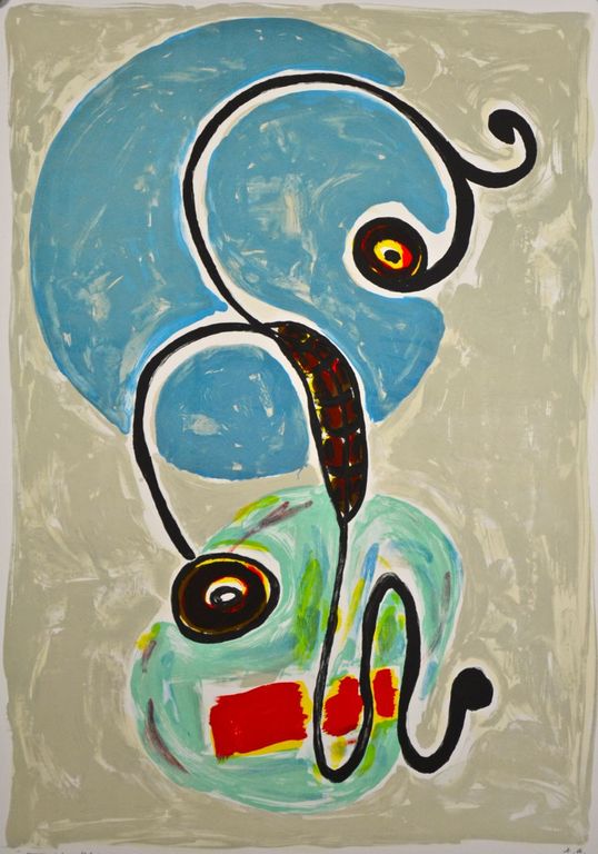 Alphons Freymuth: Litho. Abstracte compositie verkocht voor € 100!