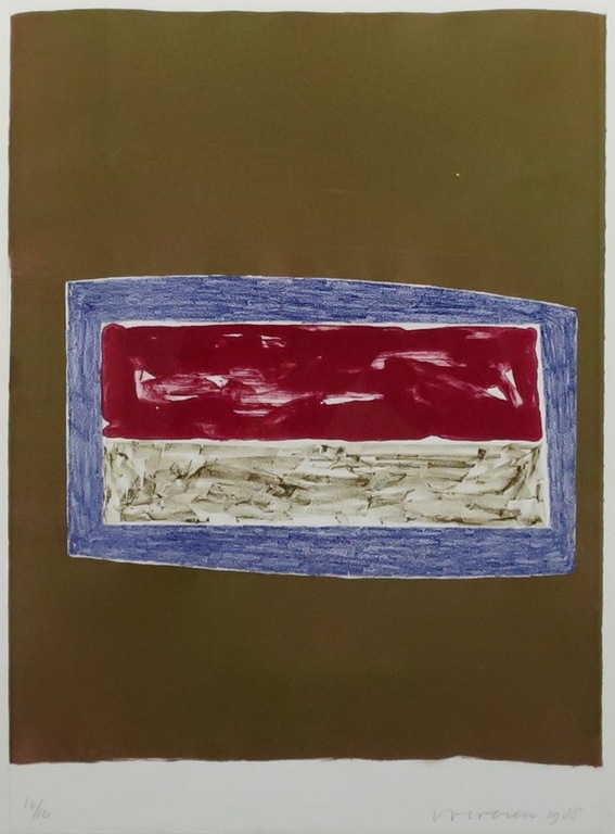 Jelis van Dolderen: Litho, Zonder titel 3 - Ingelijst kopen? Bied vanaf 20!
