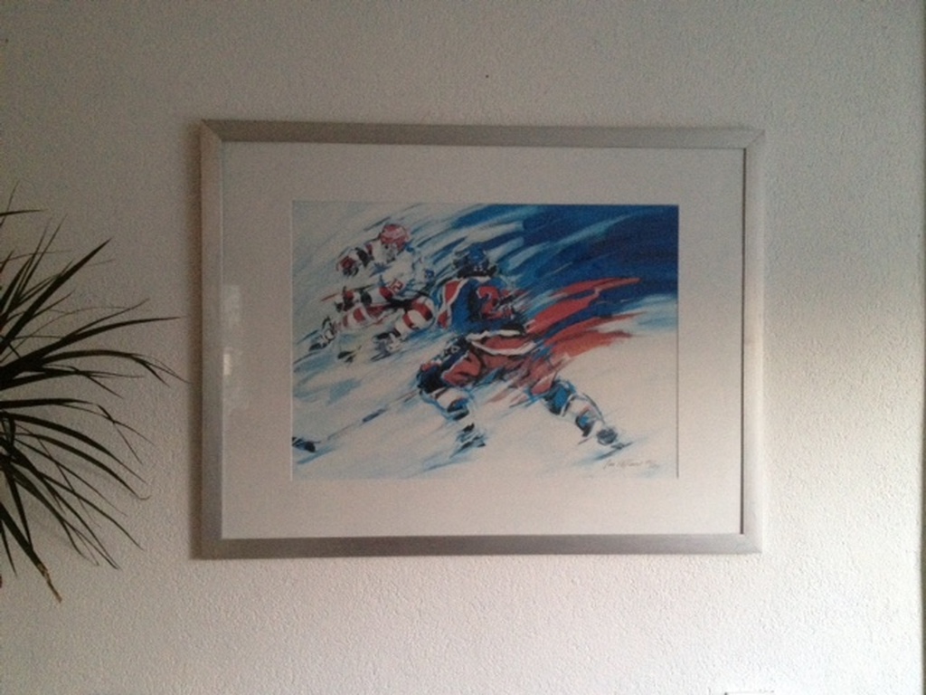 Jan Hofland, kleurenlitho, ijshockey spelers  kopen? Bied vanaf 25!