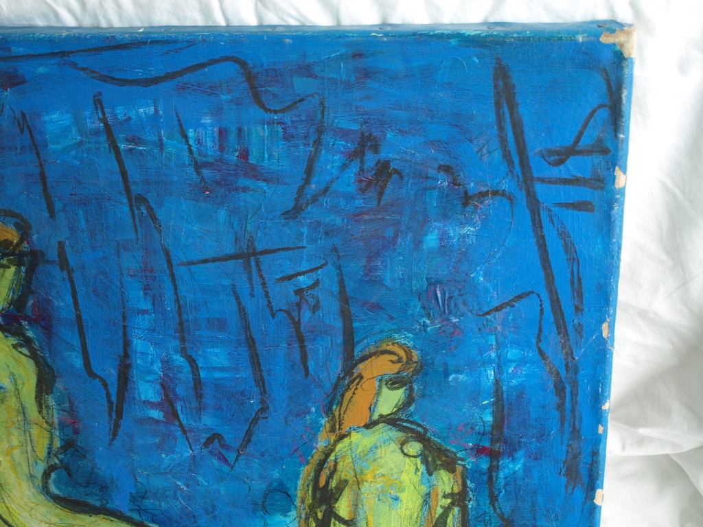Johan van der Dong : Acrylverf op doek – WTC New York / Tsunami - 2001 kopen? Bied vanaf 1!