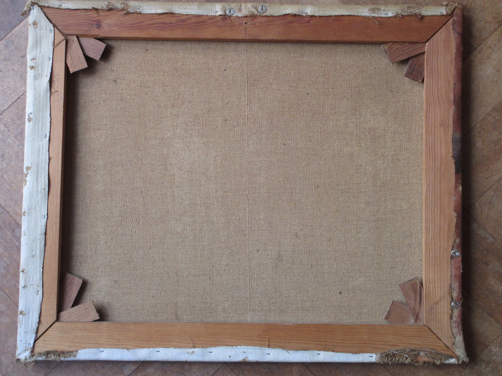 F. Vermeyen, Stadshaven met schepen en paarden, Olieverf op doek kopen? Bied vanaf 1!