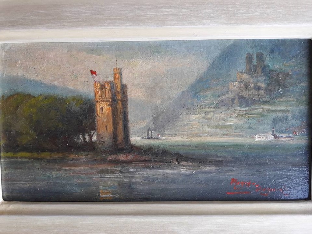 Rolf Dieter Meyer-Wiegand (1929-2006) - Kasteel aan rivier. kopen? Bied vanaf 199!