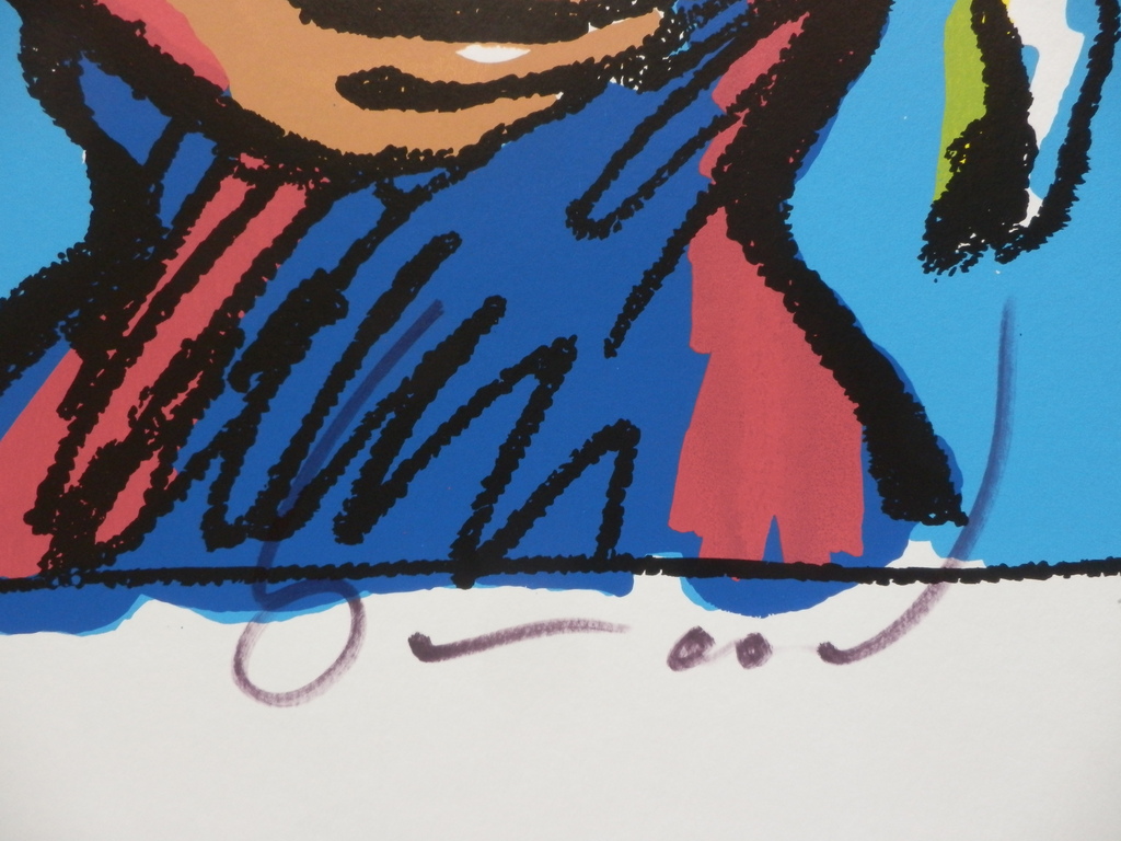 HERMAN BROOD, Gelimiteerde en HANDGESIGNEERDE Zeefdruk  NEE NIET NU kopen? Bied vanaf 1!