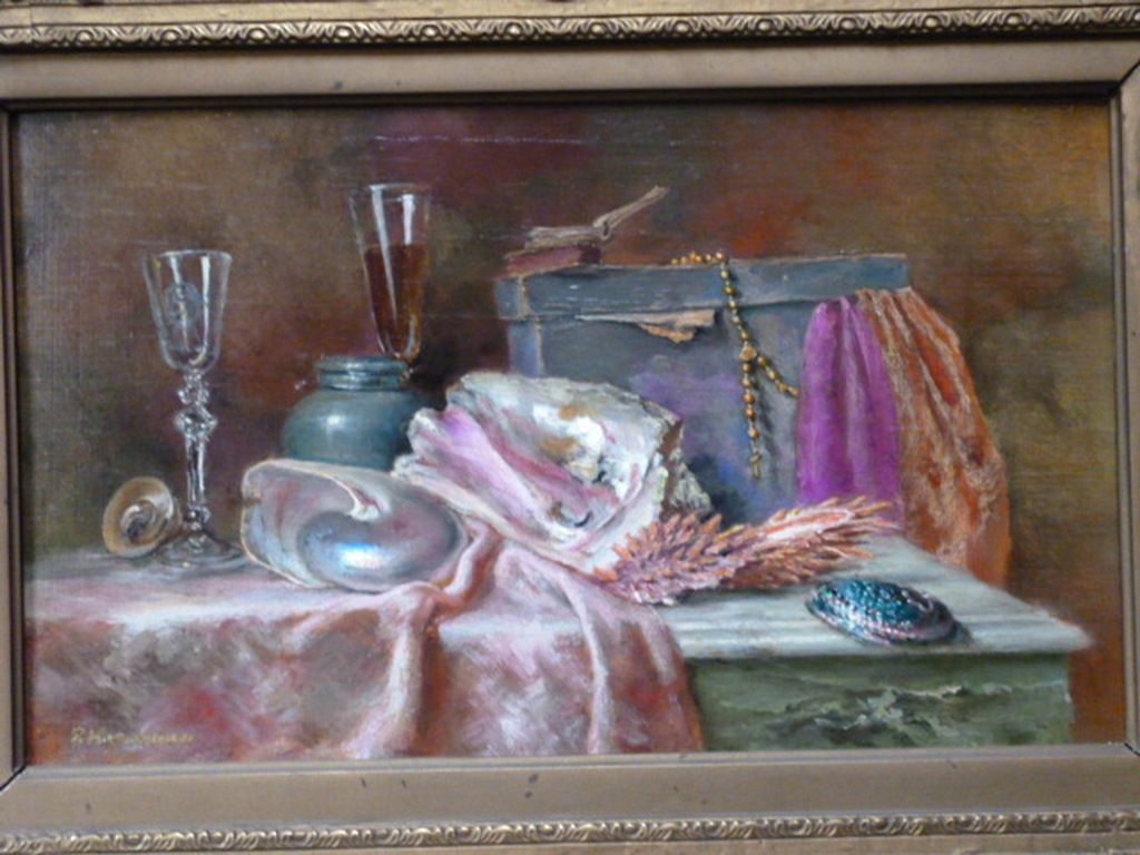 Pieter Haaxman - olieverf - Stilleven met Nautilusschelp kopen? Bied vanaf 150!