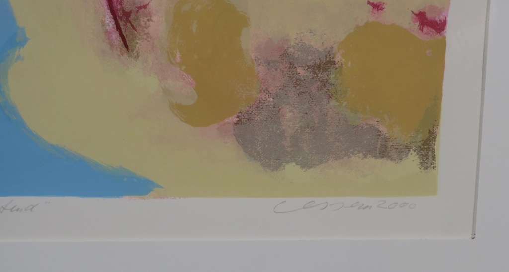 Henk van Vessem: Zeefdruk, De ochtend - Ingelijst kopen? Bied vanaf 40!