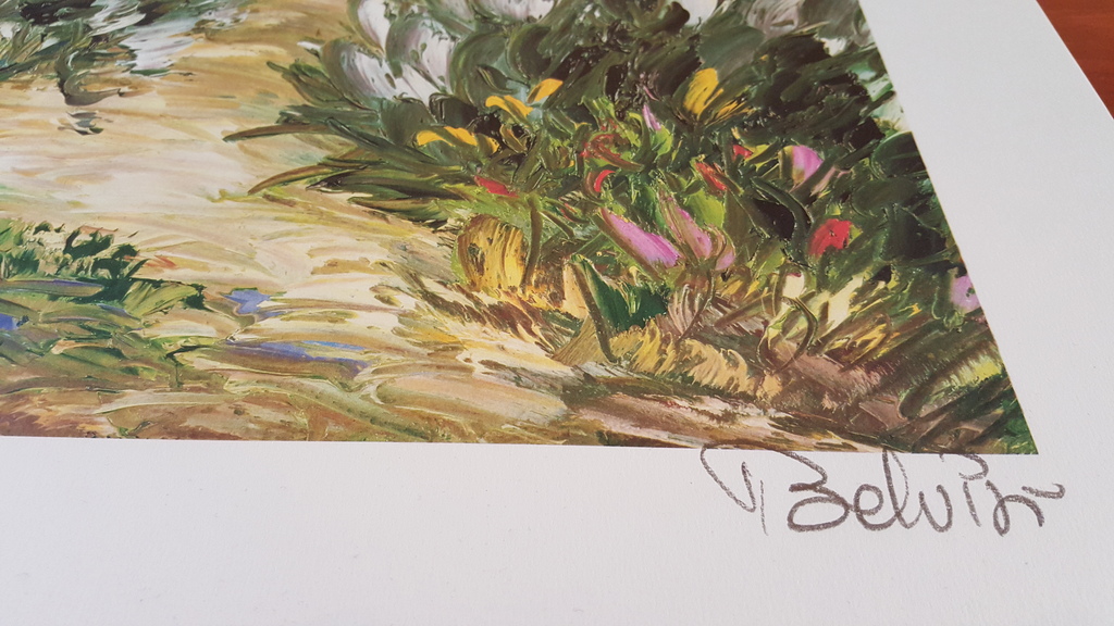 MARCEL BELVISI - WANDERWEG ZUM DORF, grote litho, handgesigneerd kopen? Bied vanaf 1!