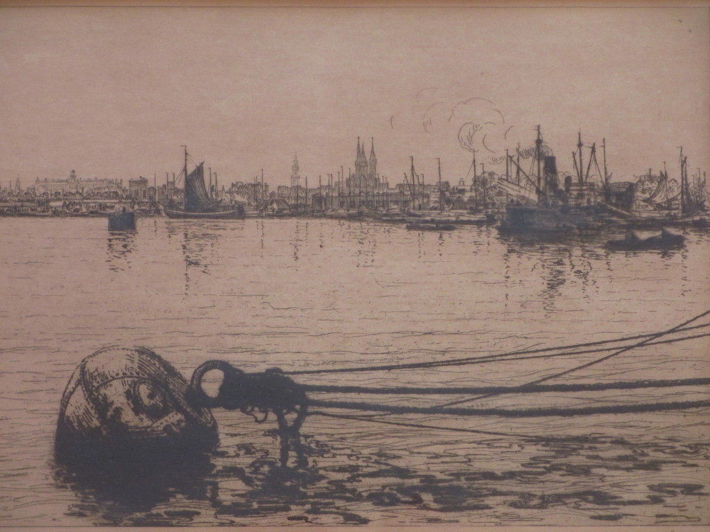 Albert Hemelman, Panorama op Amsterdam vanaf het IJ, Ets kopen? Bied vanaf 50!