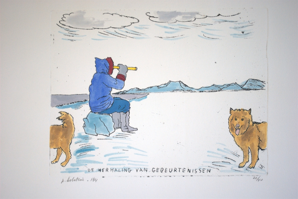 Ets met aquarel - oplage 40 - De herhaling van gebeurtenissen  kopen? Bied vanaf 39!