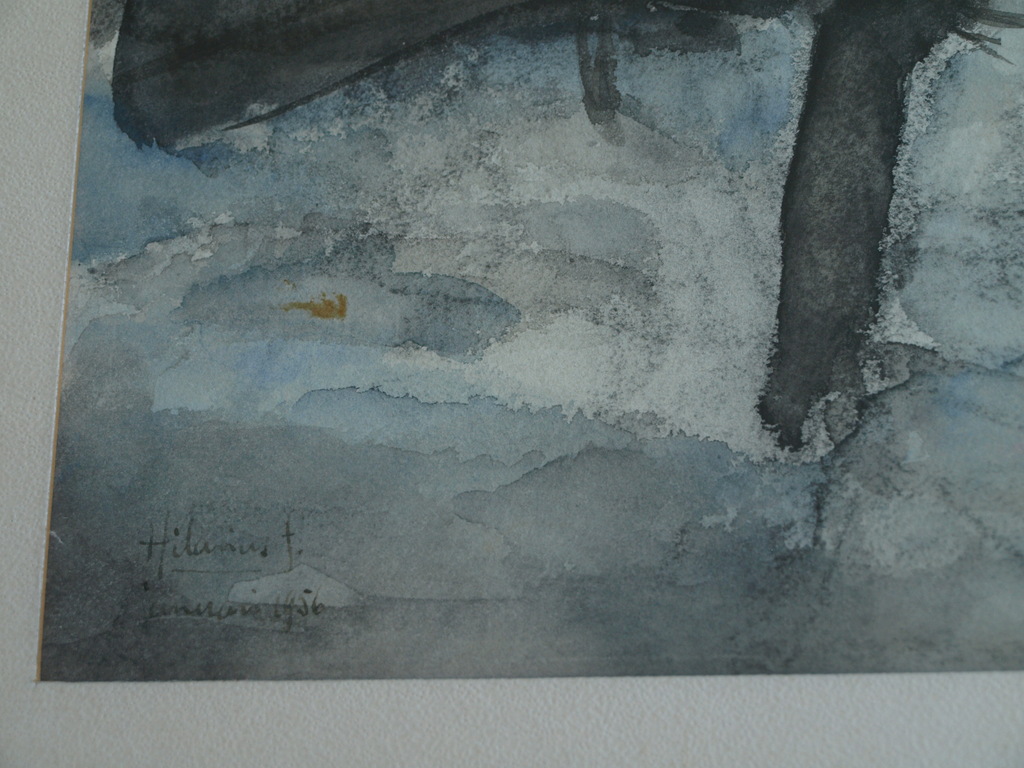 Onduidelijke signatuur : Gemengde techniek , Molen – ingelijst– 1956 kopen? Bied vanaf 1!