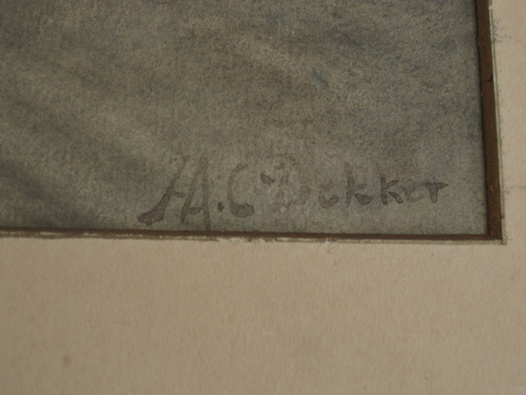 Larense School 19e eeuws landschaps Aquarel van Hendrik Dekker 1836-1925 gesign kopen? Bied vanaf 1!