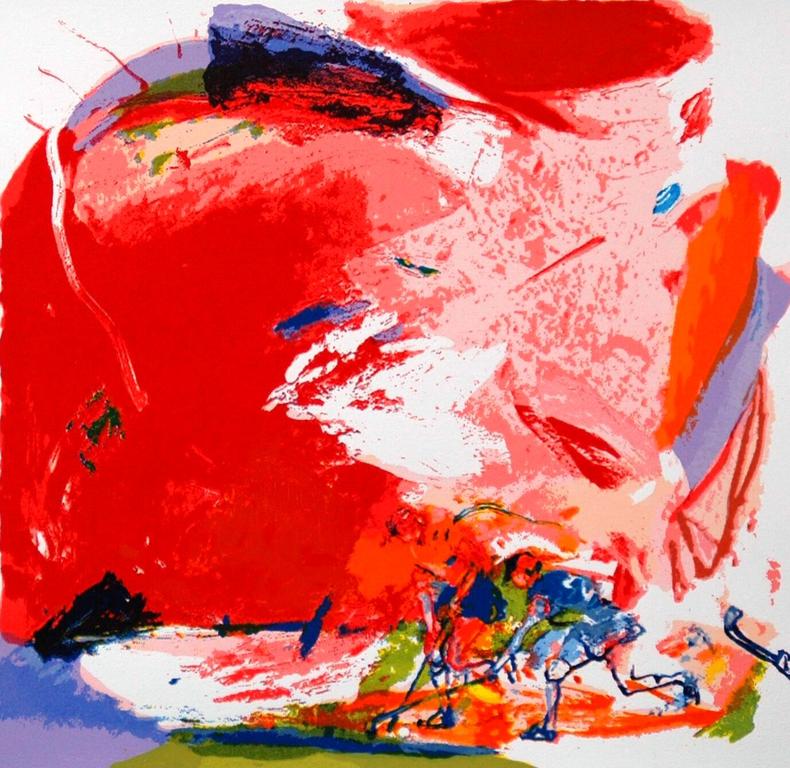 Jan van Diemen - Dameshockey - gesigneerde zeefdruk - oplage 140 ex. - 2004 verkocht voor € 35!