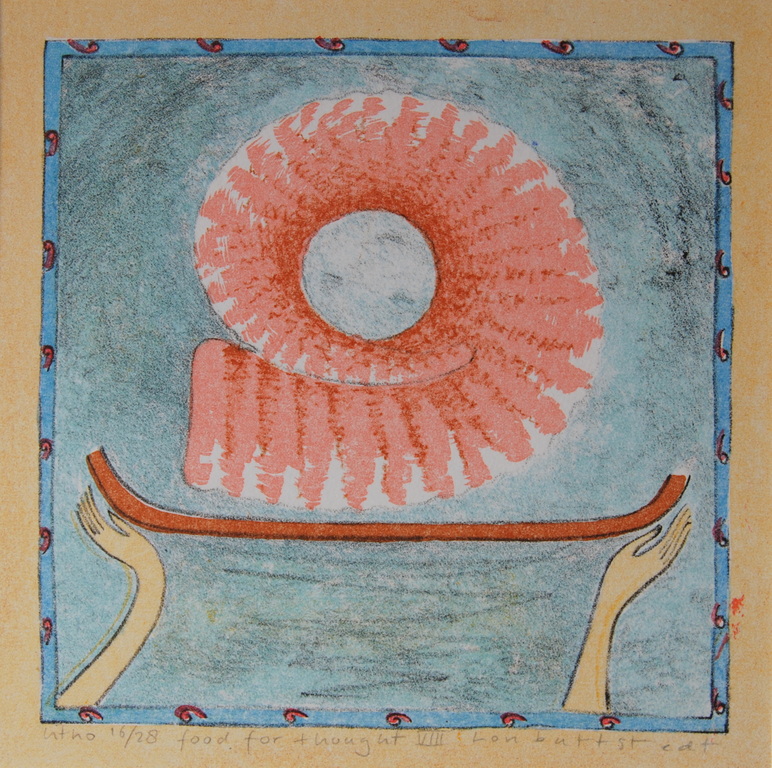 Lon Buttstedt  'food for thought VIII '  litho  16/28   kopen? Bied vanaf 15!