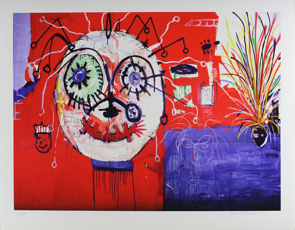 Paul Kostabi, Giclée op hoogwaardig papier, handgesigneerd en genummerd! verkocht voor € 65!