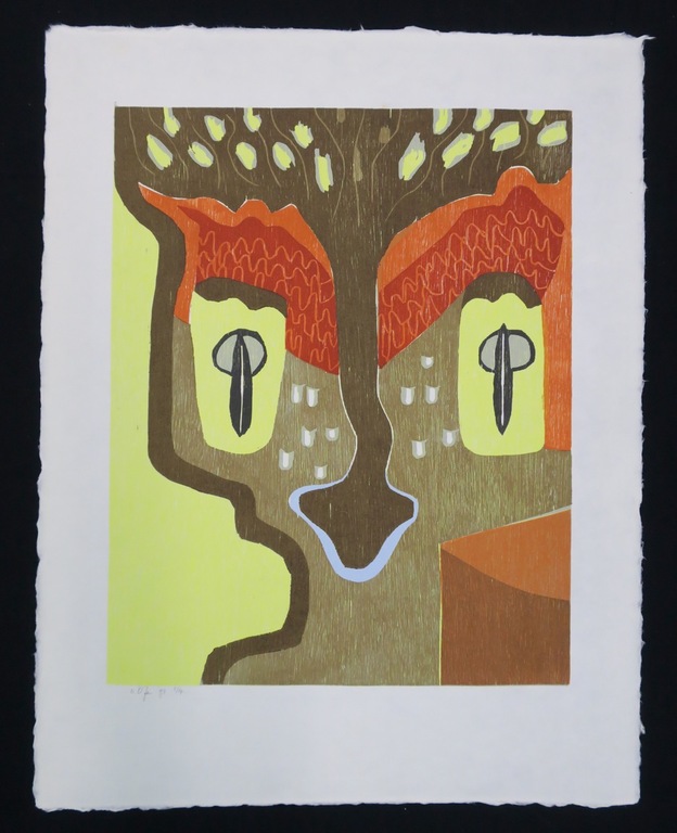 Vincent van Ojen: Houtsnede, Uilekop kopen? Bied vanaf 40!